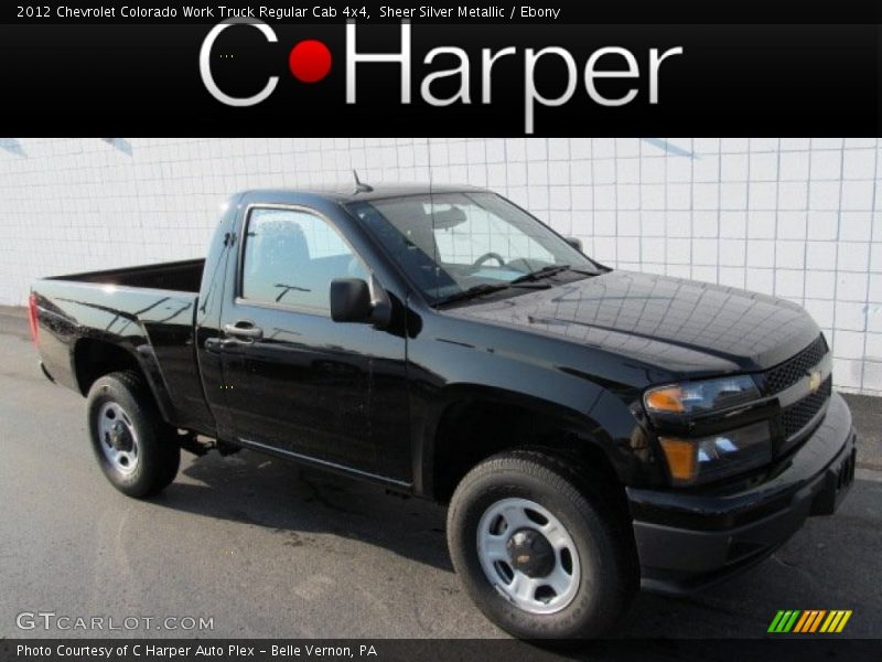 Sheer Silver Metallic / Ebony 2012 Chevrolet Colorado Work Truck Regular Cab 4x4
