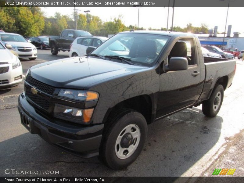 Sheer Silver Metallic / Ebony 2012 Chevrolet Colorado Work Truck Regular Cab 4x4