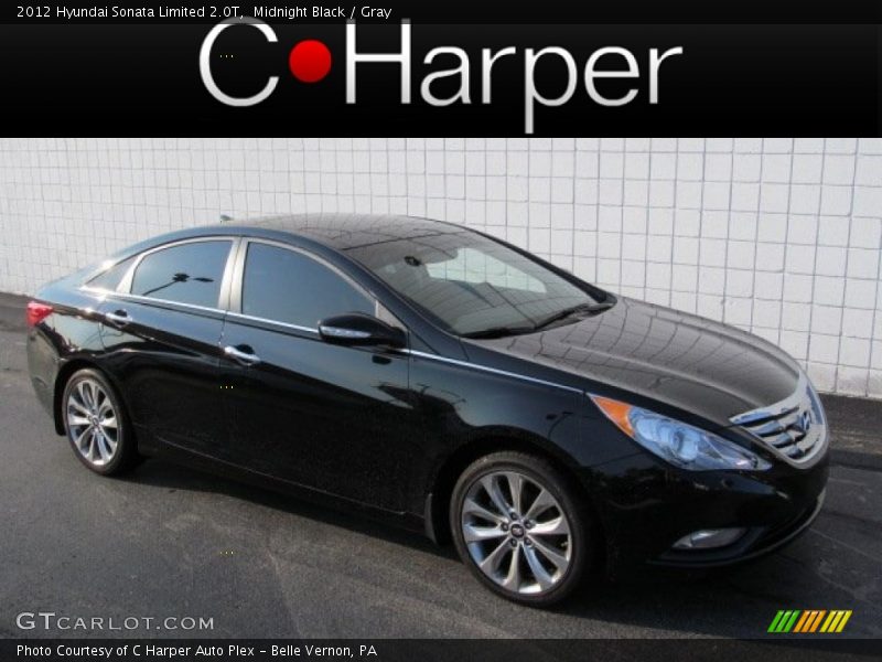 Midnight Black / Gray 2012 Hyundai Sonata Limited 2.0T