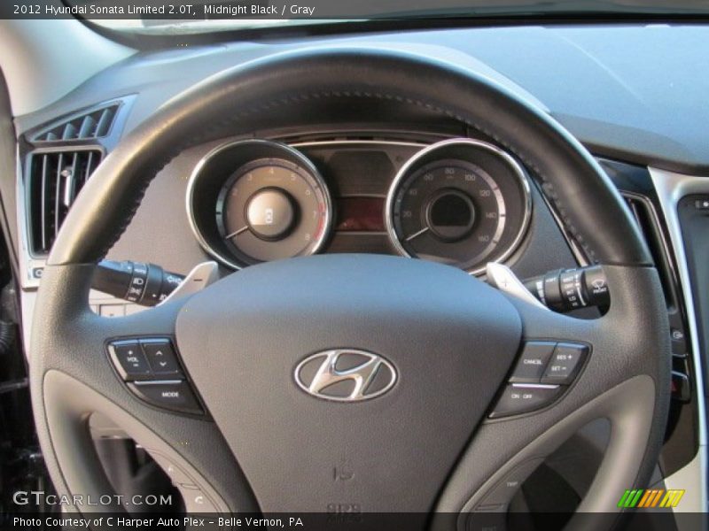 Midnight Black / Gray 2012 Hyundai Sonata Limited 2.0T