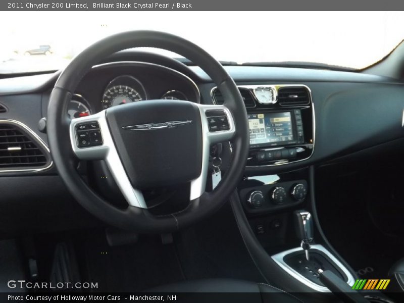 Brilliant Black Crystal Pearl / Black 2011 Chrysler 200 Limited