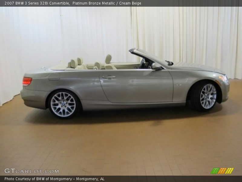 Platinum Bronze Metallic / Cream Beige 2007 BMW 3 Series 328i Convertible
