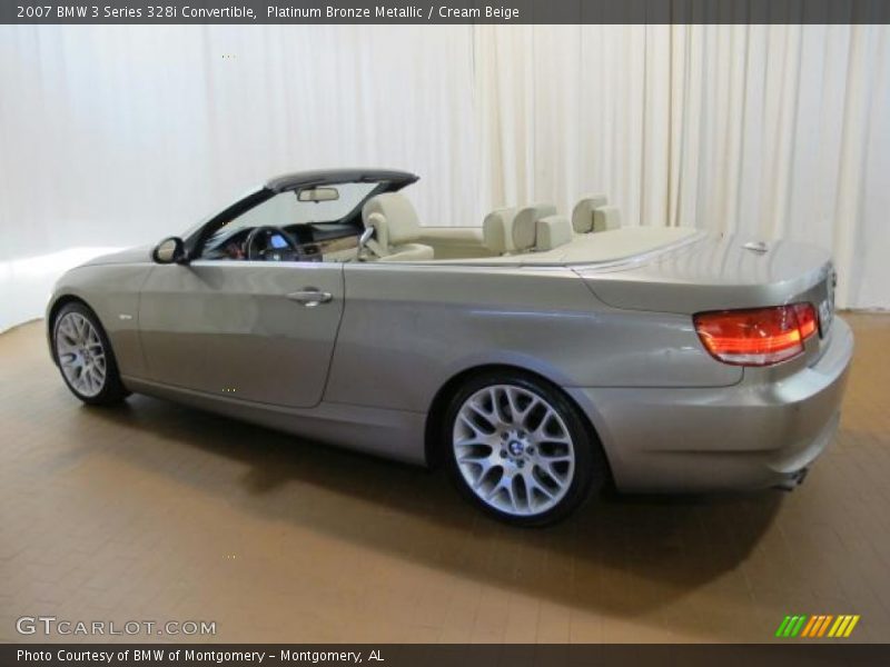 Platinum Bronze Metallic / Cream Beige 2007 BMW 3 Series 328i Convertible