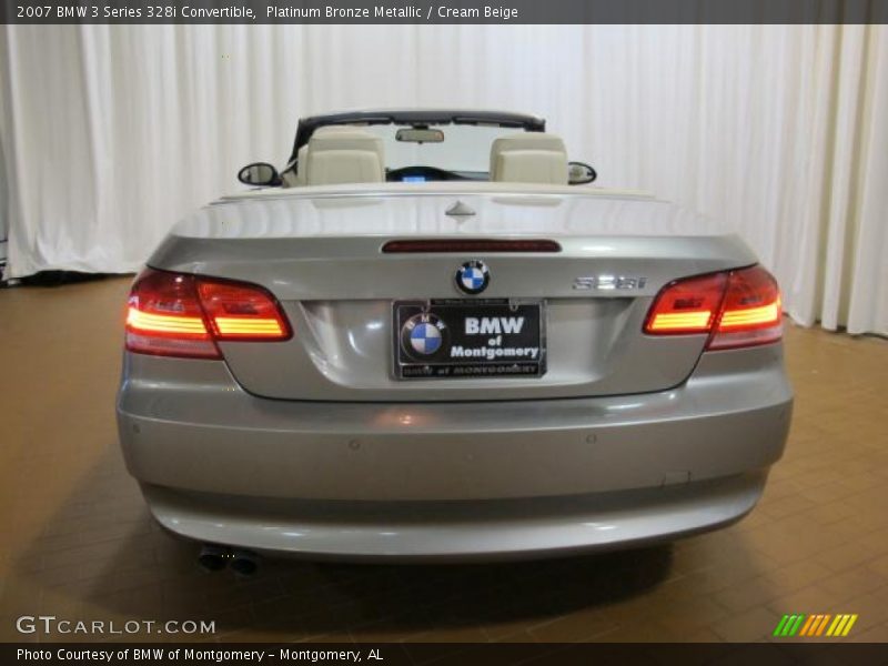 Platinum Bronze Metallic / Cream Beige 2007 BMW 3 Series 328i Convertible