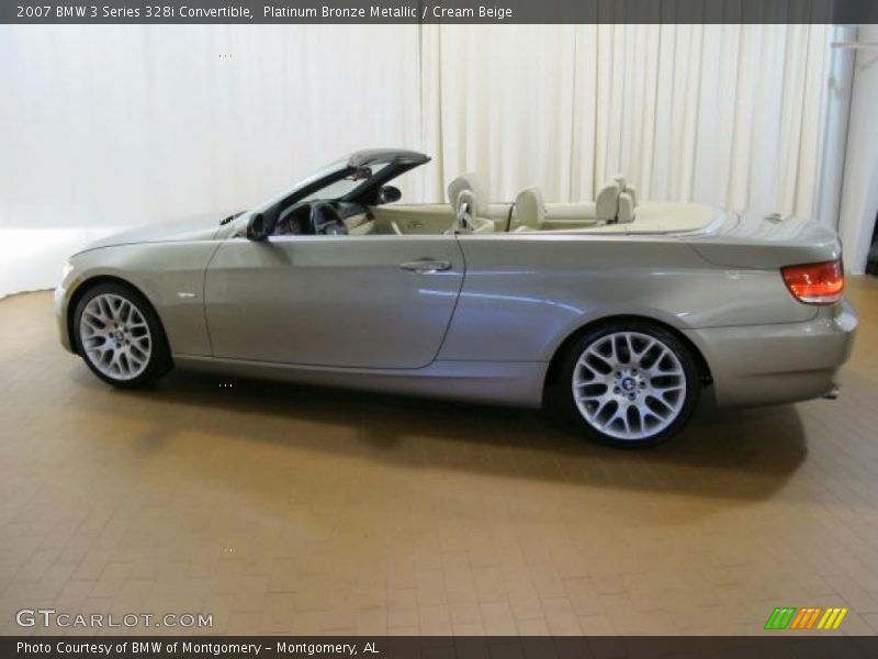 Platinum Bronze Metallic / Cream Beige 2007 BMW 3 Series 328i Convertible