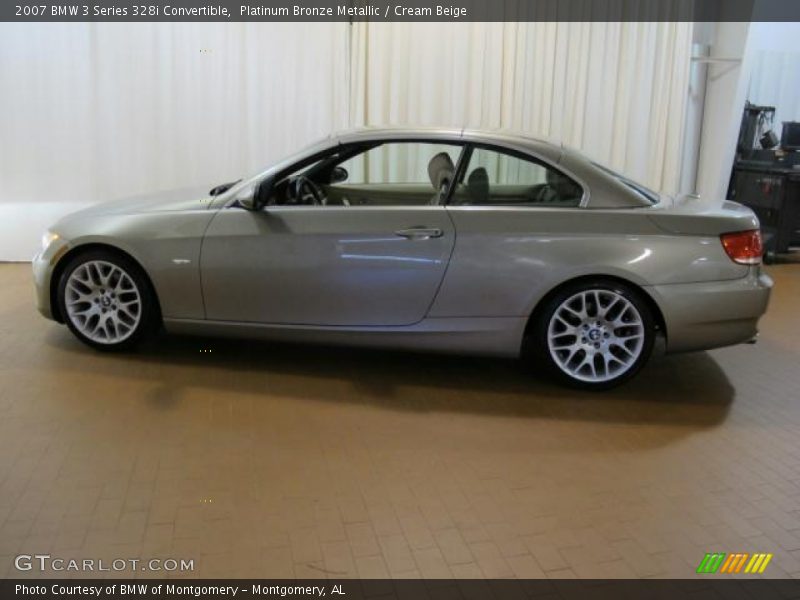 Platinum Bronze Metallic / Cream Beige 2007 BMW 3 Series 328i Convertible