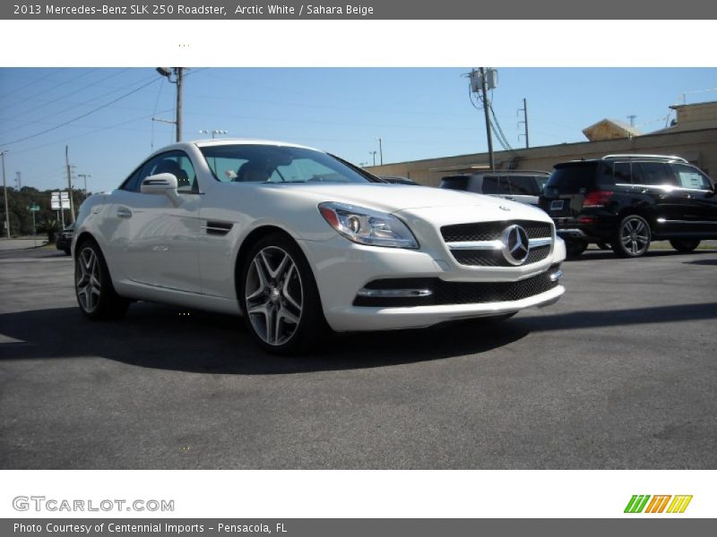 Arctic White / Sahara Beige 2013 Mercedes-Benz SLK 250 Roadster