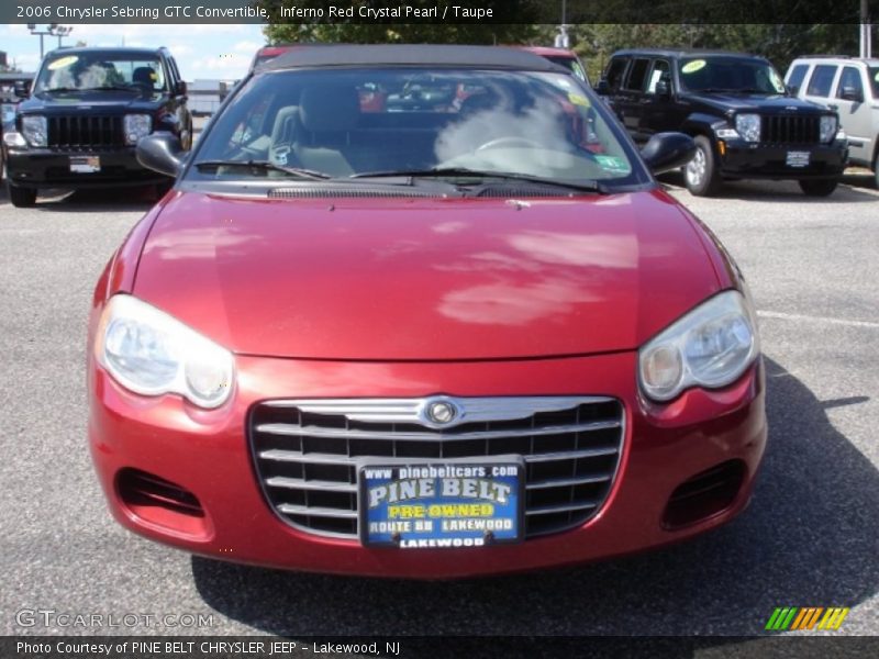 Inferno Red Crystal Pearl / Taupe 2006 Chrysler Sebring GTC Convertible