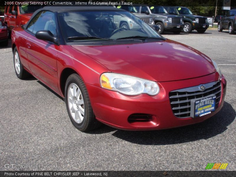 Inferno Red Crystal Pearl / Taupe 2006 Chrysler Sebring GTC Convertible