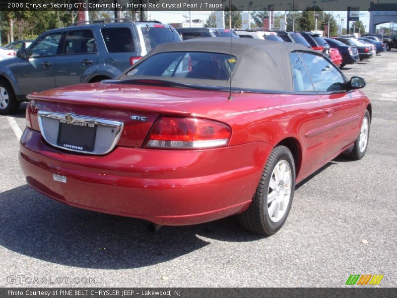 Inferno Red Crystal Pearl / Taupe 2006 Chrysler Sebring GTC Convertible