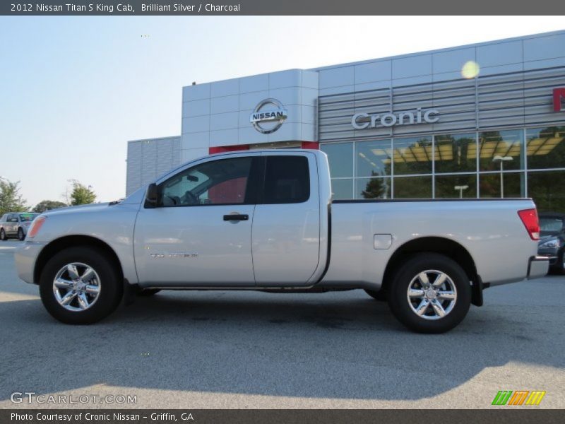 Brilliant Silver / Charcoal 2012 Nissan Titan S King Cab