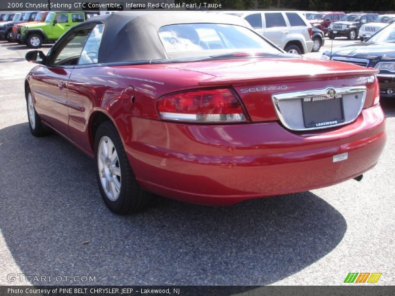 Inferno Red Crystal Pearl / Taupe 2006 Chrysler Sebring GTC Convertible