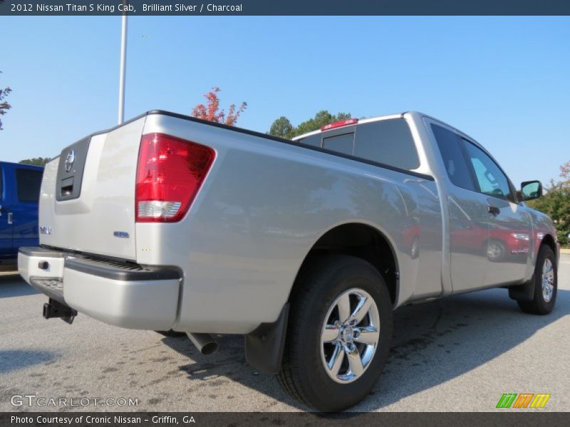 Brilliant Silver / Charcoal 2012 Nissan Titan S King Cab