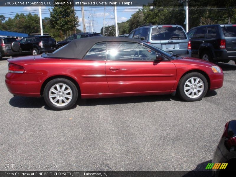 Inferno Red Crystal Pearl / Taupe 2006 Chrysler Sebring GTC Convertible