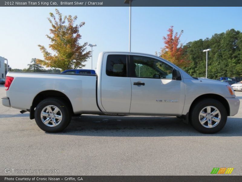 Brilliant Silver / Charcoal 2012 Nissan Titan S King Cab