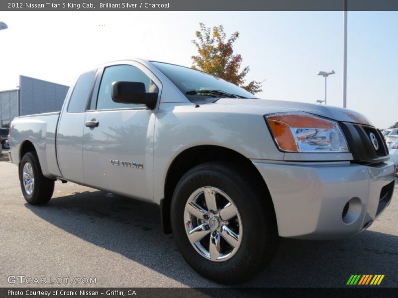 Brilliant Silver / Charcoal 2012 Nissan Titan S King Cab