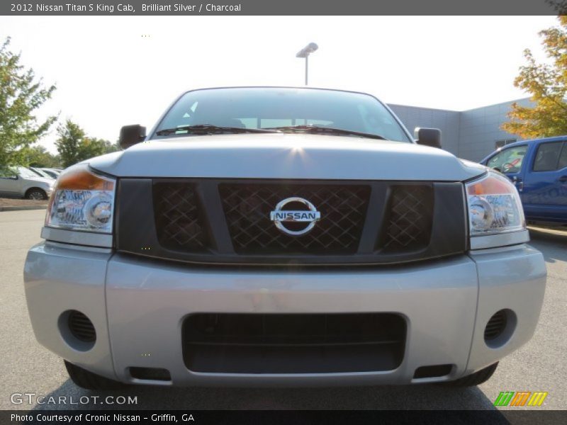 Brilliant Silver / Charcoal 2012 Nissan Titan S King Cab
