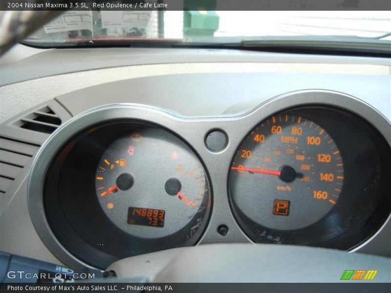 Red Opulence / Cafe Latte 2004 Nissan Maxima 3.5 SL