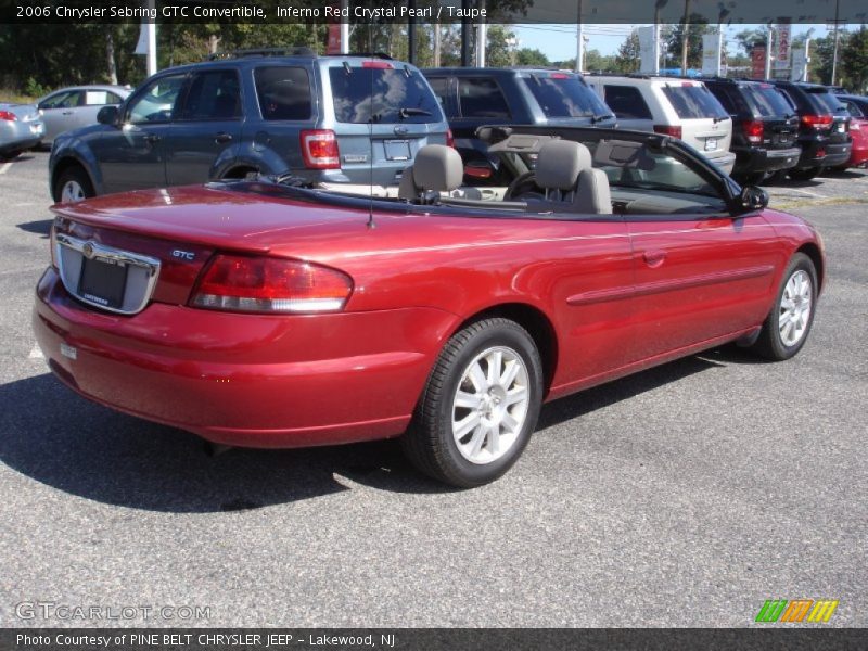 Inferno Red Crystal Pearl / Taupe 2006 Chrysler Sebring GTC Convertible