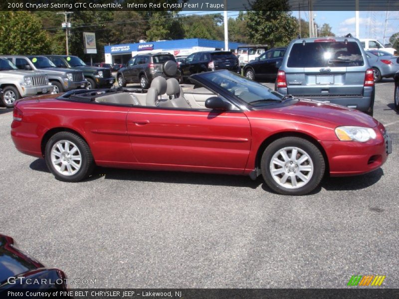 Inferno Red Crystal Pearl / Taupe 2006 Chrysler Sebring GTC Convertible