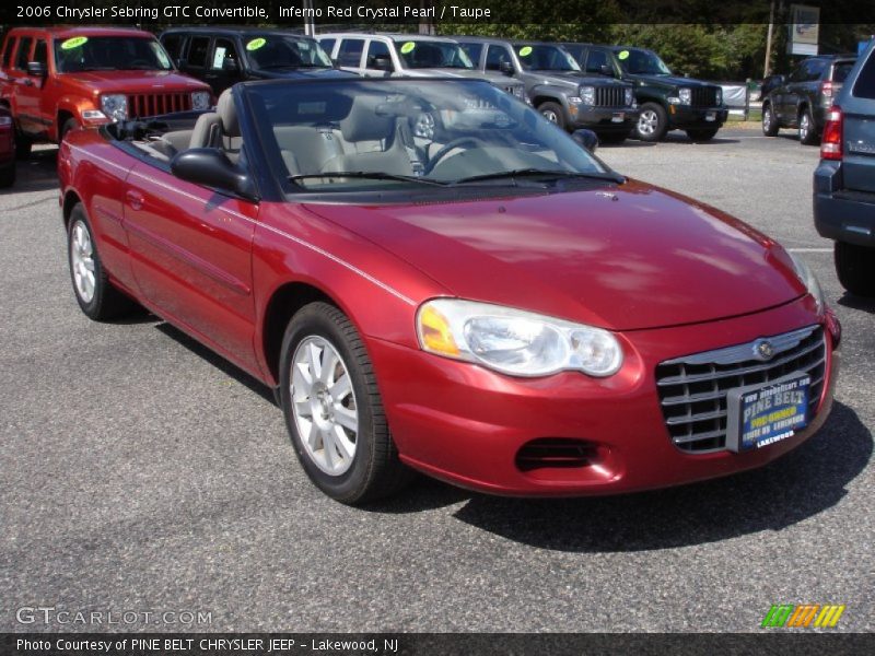 Inferno Red Crystal Pearl / Taupe 2006 Chrysler Sebring GTC Convertible