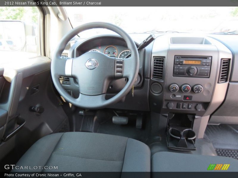 Brilliant Silver / Charcoal 2012 Nissan Titan S King Cab