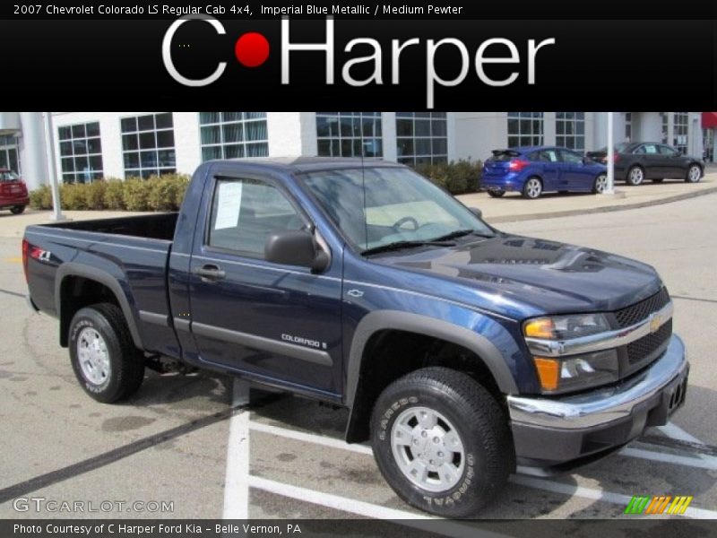 Imperial Blue Metallic / Medium Pewter 2007 Chevrolet Colorado LS Regular Cab 4x4