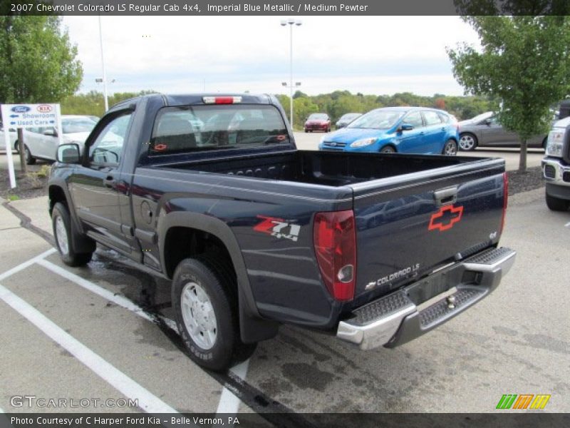 Imperial Blue Metallic / Medium Pewter 2007 Chevrolet Colorado LS Regular Cab 4x4