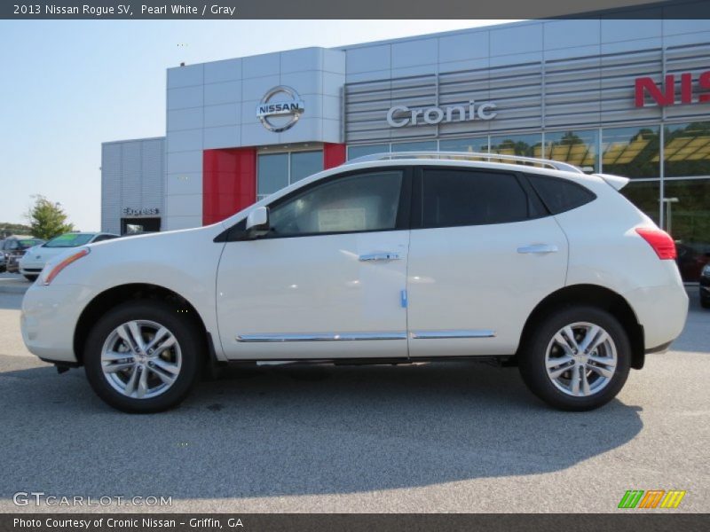 Pearl White / Gray 2013 Nissan Rogue SV