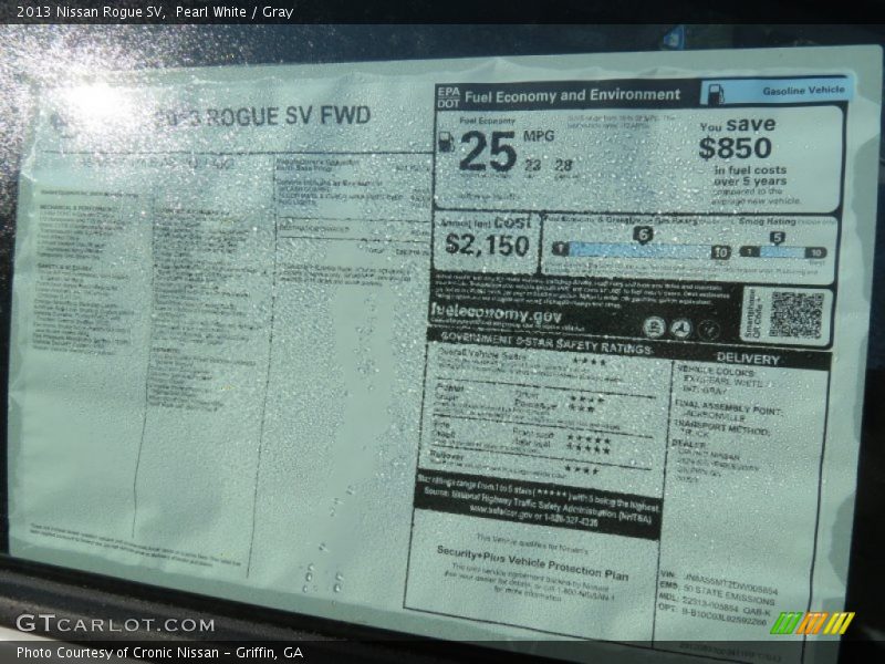 Pearl White / Gray 2013 Nissan Rogue SV