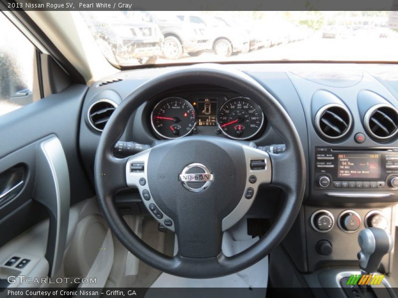 Pearl White / Gray 2013 Nissan Rogue SV