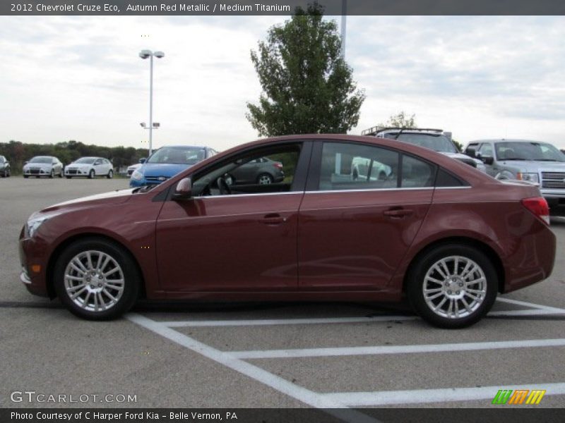 Autumn Red Metallic / Medium Titanium 2012 Chevrolet Cruze Eco