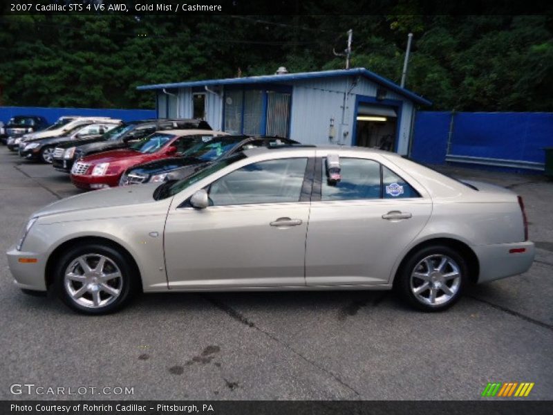 Gold Mist / Cashmere 2007 Cadillac STS 4 V6 AWD