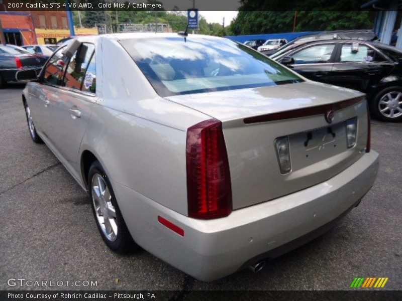 Gold Mist / Cashmere 2007 Cadillac STS 4 V6 AWD