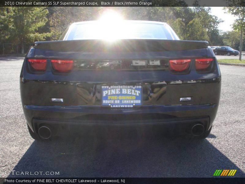 Black / Black/Inferno Orange 2010 Chevrolet Camaro SS SLP Supercharged Coupe