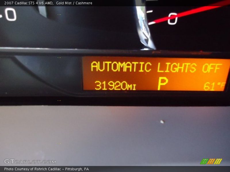 Gold Mist / Cashmere 2007 Cadillac STS 4 V6 AWD
