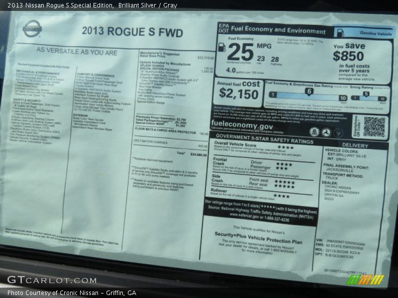 Brilliant Silver / Gray 2013 Nissan Rogue S Special Edition