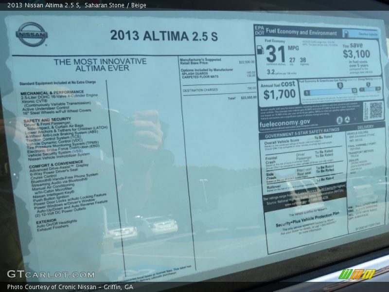 Saharan Stone / Beige 2013 Nissan Altima 2.5 S