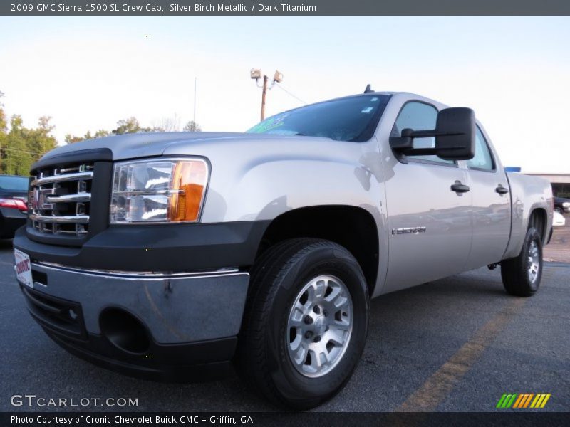 Silver Birch Metallic / Dark Titanium 2009 GMC Sierra 1500 SL Crew Cab