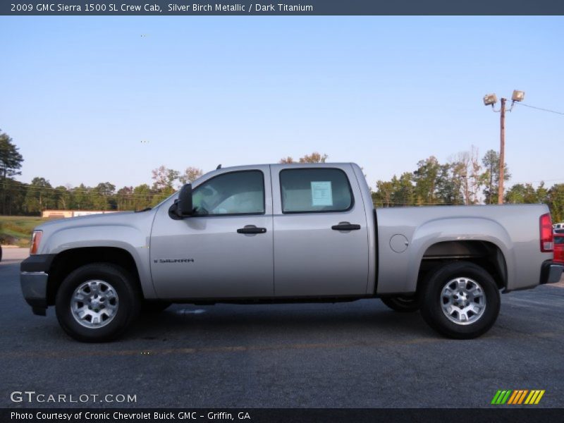 Silver Birch Metallic / Dark Titanium 2009 GMC Sierra 1500 SL Crew Cab
