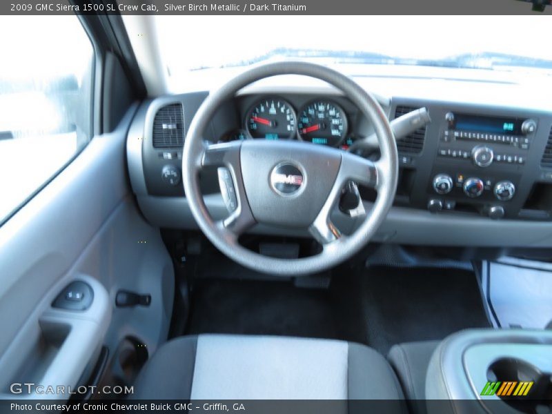 Silver Birch Metallic / Dark Titanium 2009 GMC Sierra 1500 SL Crew Cab