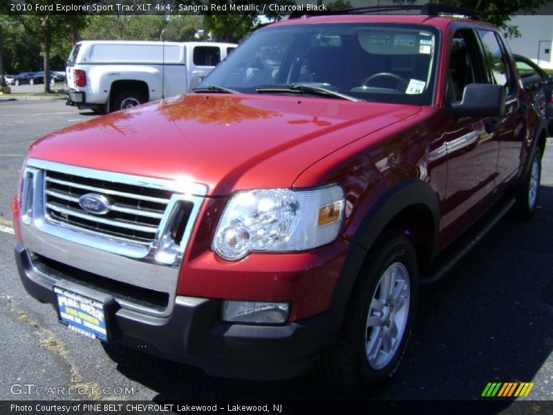 Sangria Red Metallic / Charcoal Black 2010 Ford Explorer Sport Trac XLT 4x4
