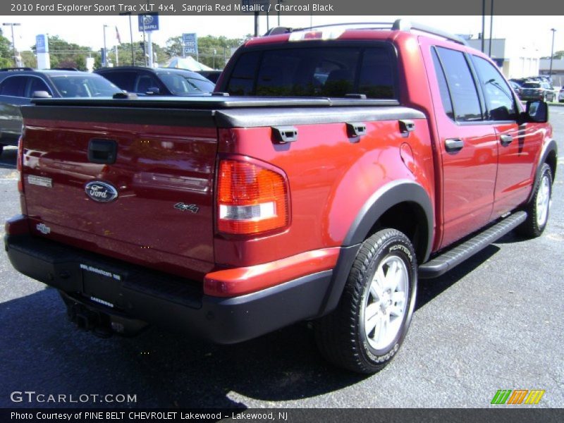 Sangria Red Metallic / Charcoal Black 2010 Ford Explorer Sport Trac XLT 4x4