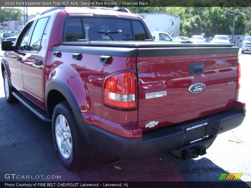Sangria Red Metallic / Charcoal Black 2010 Ford Explorer Sport Trac XLT 4x4