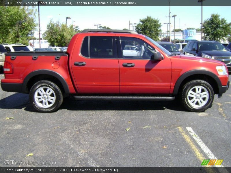 Sangria Red Metallic / Charcoal Black 2010 Ford Explorer Sport Trac XLT 4x4