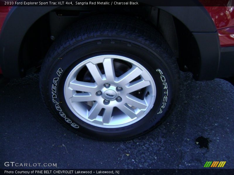 Sangria Red Metallic / Charcoal Black 2010 Ford Explorer Sport Trac XLT 4x4