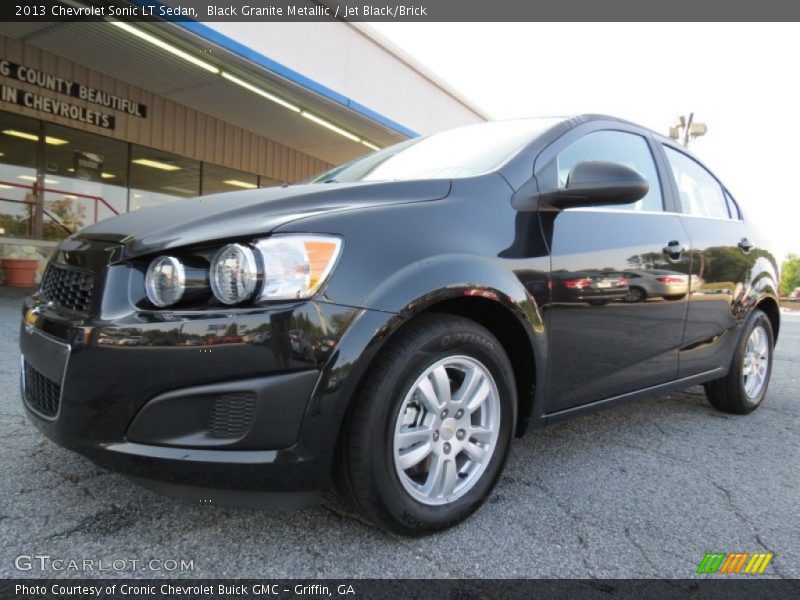 Black Granite Metallic / Jet Black/Brick 2013 Chevrolet Sonic LT Sedan