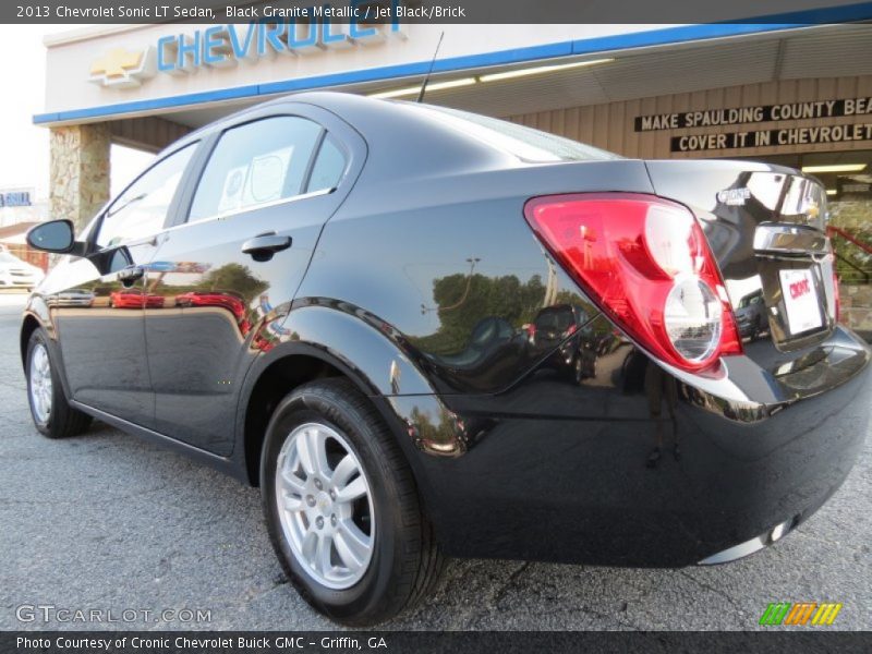 Black Granite Metallic / Jet Black/Brick 2013 Chevrolet Sonic LT Sedan