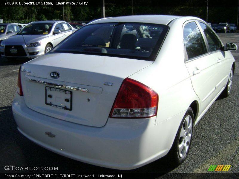 Clear White / Gray 2009 Kia Spectra EX Sedan