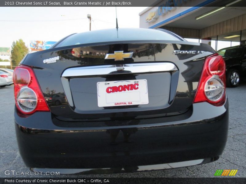 Black Granite Metallic / Jet Black/Brick 2013 Chevrolet Sonic LT Sedan
